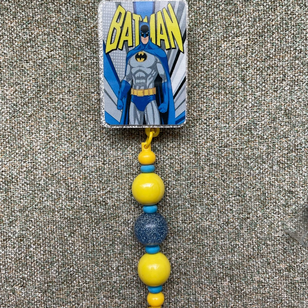 Batman Beaded Badge Reel